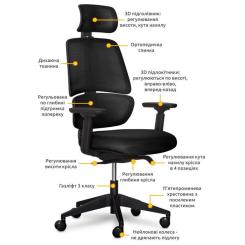Офисное кресло Mealux Leo Air Plus Black Фото 1