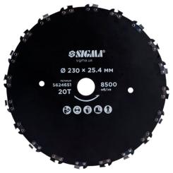 Нож для триммера Sigma 230x25.4мм 20Т цепной Фото