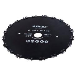 Нож для триммера Sigma 230x25.4мм 20Т цепной Фото 2