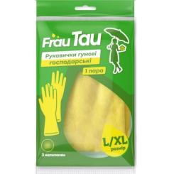 Перчатки хозяйственные Frau Tau Гумові L/XL 1 пара Фото
