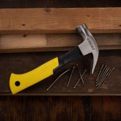 Молоток Sigma з цвяходером 225г фібергласова ручка (магніт) Фото 4