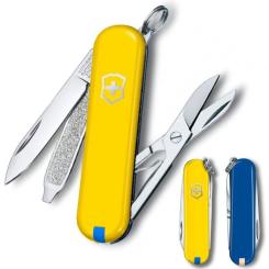 Нож Victorinox Classic SD Ukraine Жовто-синій Фото 1