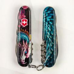 Нож Victorinox Climber Zodiac Лазурний дракон Фото 11