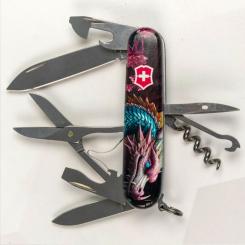 Нож Victorinox Climber Zodiac Лазурний дракон Фото 2