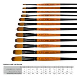 Кисточка для рисования Rosa Синтетика овальна, FLAME 1368FR, №12 Фото 1