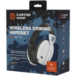 Наушники Canyon GH-13 Ego Wireless Gaming 7.1 White Фото 7
