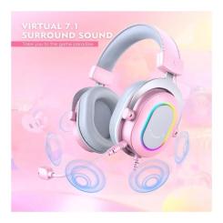 Наушники Fifine H6 RGB 7.1 Pink Фото 5