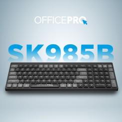 Клавиатура OfficePro SK985B Wireless/Bluetooth Black Фото 6
