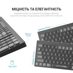 Клавиатура OfficePro SK985B Wireless/Bluetooth Black Фото 7