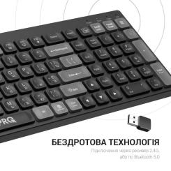 Клавиатура OfficePro SK985B Wireless/Bluetooth Black Фото 8