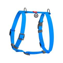 Шлей для собак WAUDOG Waterproof Н-подібна анатомічна М блакитна Фото 1