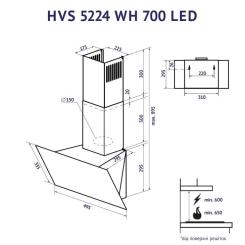 Вытяжка кухонная Minola HVS 5224 WH 700 LED Фото 10