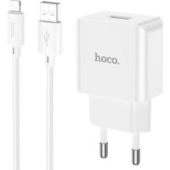Зарядное устройство HOCO C106A charger set(iP) White Фото 1