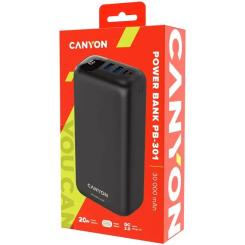 Батарея универсальная Canyon PB-301 30000mAh PD/20W, QC/3.0 Фото 3