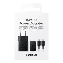 Зарядное устройство Samsung USB-С 15W Black + Cable USB-C 1m Фото 4