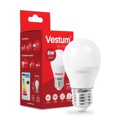 Лампочка Vestum G45 8W 4100K 220V E27 Фото 1