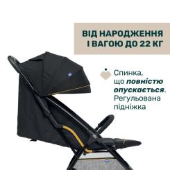 Коляска Chicco Glee Stroller черная (8058664173587) Фото 1