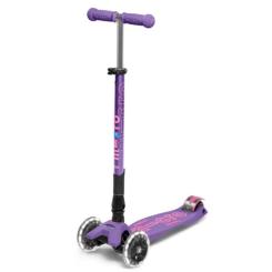 Самокат Micro Maxi Deluxe Foldable LED фиолетовый Фото