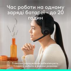 Наушники Logitech Zone 300 Bluetooth Graphite Фото 4