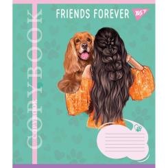 Тетрадь Yes Friends forever 24 аркушів клітинка Фото 1