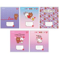 Тетрадь Yes Line Friends. Love letter 12 аркушів лінія Фото