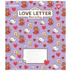 Тетрадь Yes Line Friends. Love letter 12 аркушів лінія Фото 4