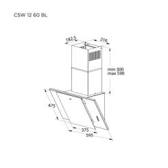 Вытяжка кухонная Pyramida CSW 12 60 BL Фото 6