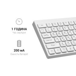 Клавиатура OfficePro SK955W Wireless/Bluetooth White Фото 9