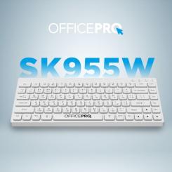 Клавиатура OfficePro SK955W Wireless/Bluetooth White Фото 6