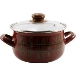 Кастрюля Interos емаль Шотландка 4,0л Фото