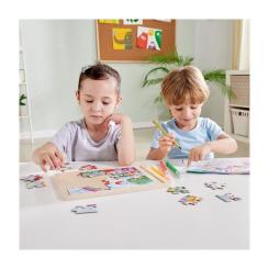 Пазл Hape Единороги с раскраской Фото 2