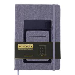 Книга записная Buromax COMFORT А5 96 аркушів крапка, сірий Фото 1