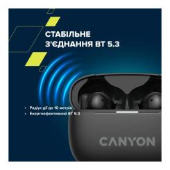 Наушники Canyon TWS-10 OnGo ANC ENC Graphite Фото 7