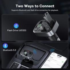 FM модулятор Baseus S-09 Lite Series Black Фото 3