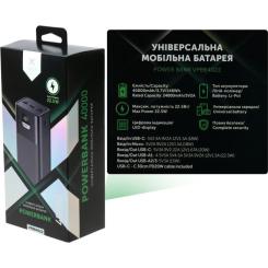 Батарея универсальная Vinga 40000 mAh 22.5W Display Black Фото 7