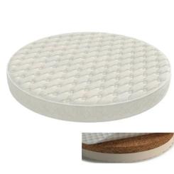 Матрас для детской кроватки Ingvart Smart Bed Round кокос+латекс, 72х72 см Фото