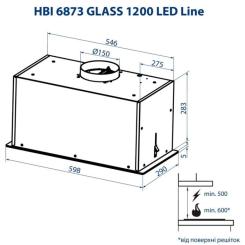 Вытяжка кухонная Minola HBI 6873 WH GLASS 1200 LED Line Фото 11