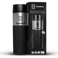 Термокружка Tavialo + 2 ущільнювальних кільця 420 мл Чорний Фото 3