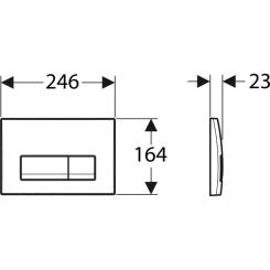 Панель смыва Geberit Delta50 хром мат Фото 1