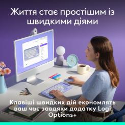 Клавиатура Logitech POP Icon Keys Bluetooth UA Lilac Фото 3