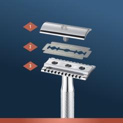 Бритва Gillette King C. Безопасная с 5 сменными лезвиями Фото 4