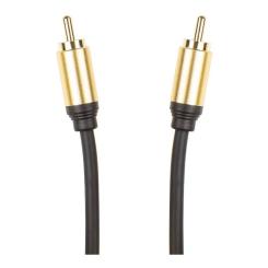 Кабель мультимедийный PowerPlant 1xRCA M to 1xRCA M 1.0m Фото 1