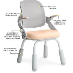 Детское кресло Mealux Neo Air Static Peach Фото 1