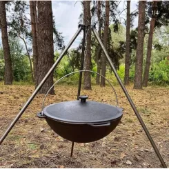 Котел туристический Brizoll чавунний азіатський з кришкою 12 л Фото 10