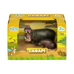 Фигурка Kids Team Сафари Бегемот с бегемотиком Фото 1