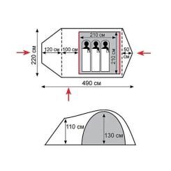 Палатка Tramp Cave 3 V2 Green Фото 11