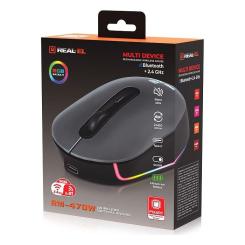 Мышка REAL-EL RM-470W Wireless/Bluetooth Dark Gray Фото 9