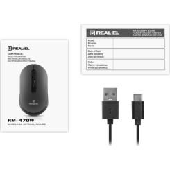 Мышка REAL-EL RM-470W Wireless/Bluetooth Dark Gray Фото 10