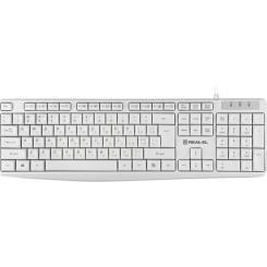 Клавиатура REAL-EL RK-513 USB White Фото 1