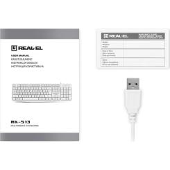 Клавиатура REAL-EL RK-513 USB White Фото 6